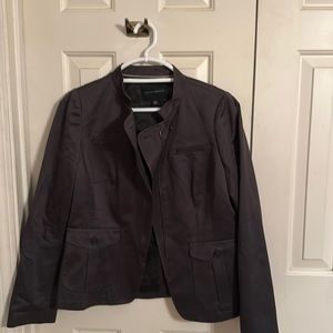 Banana Republic military style dark grey zipper jacket. Size 12
